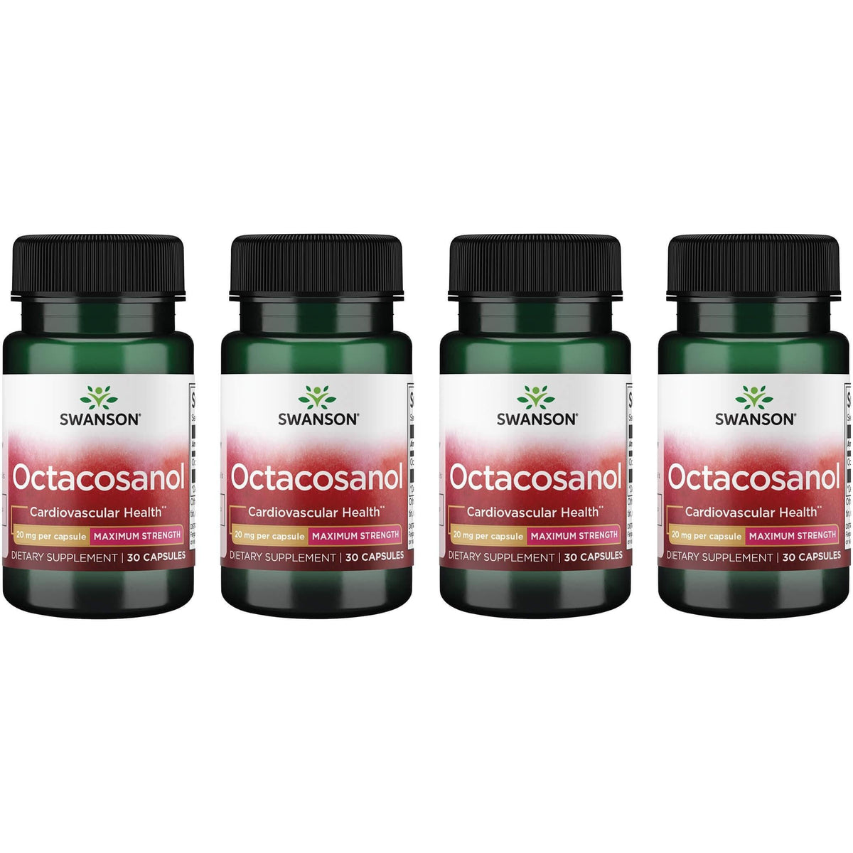 Swanson Octacosanol 20 mg capsules for cardiovascular health and cholesterol metabolism