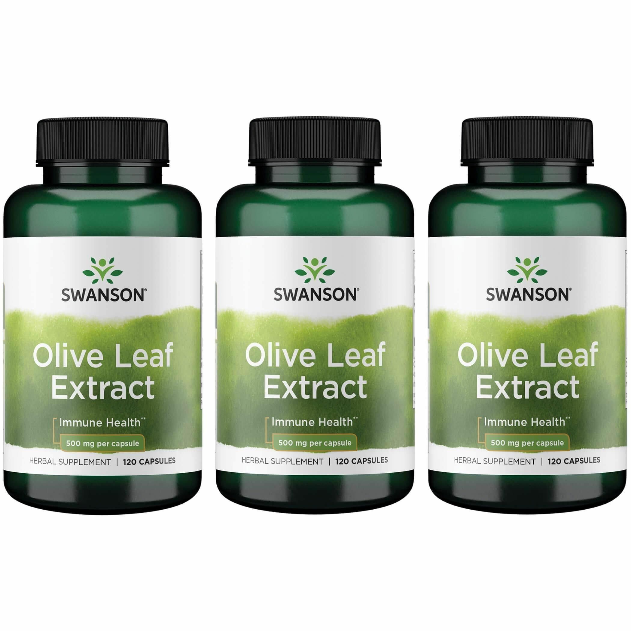 Swanson Olive Leaf Extract capsules bottle front for daily wellness
