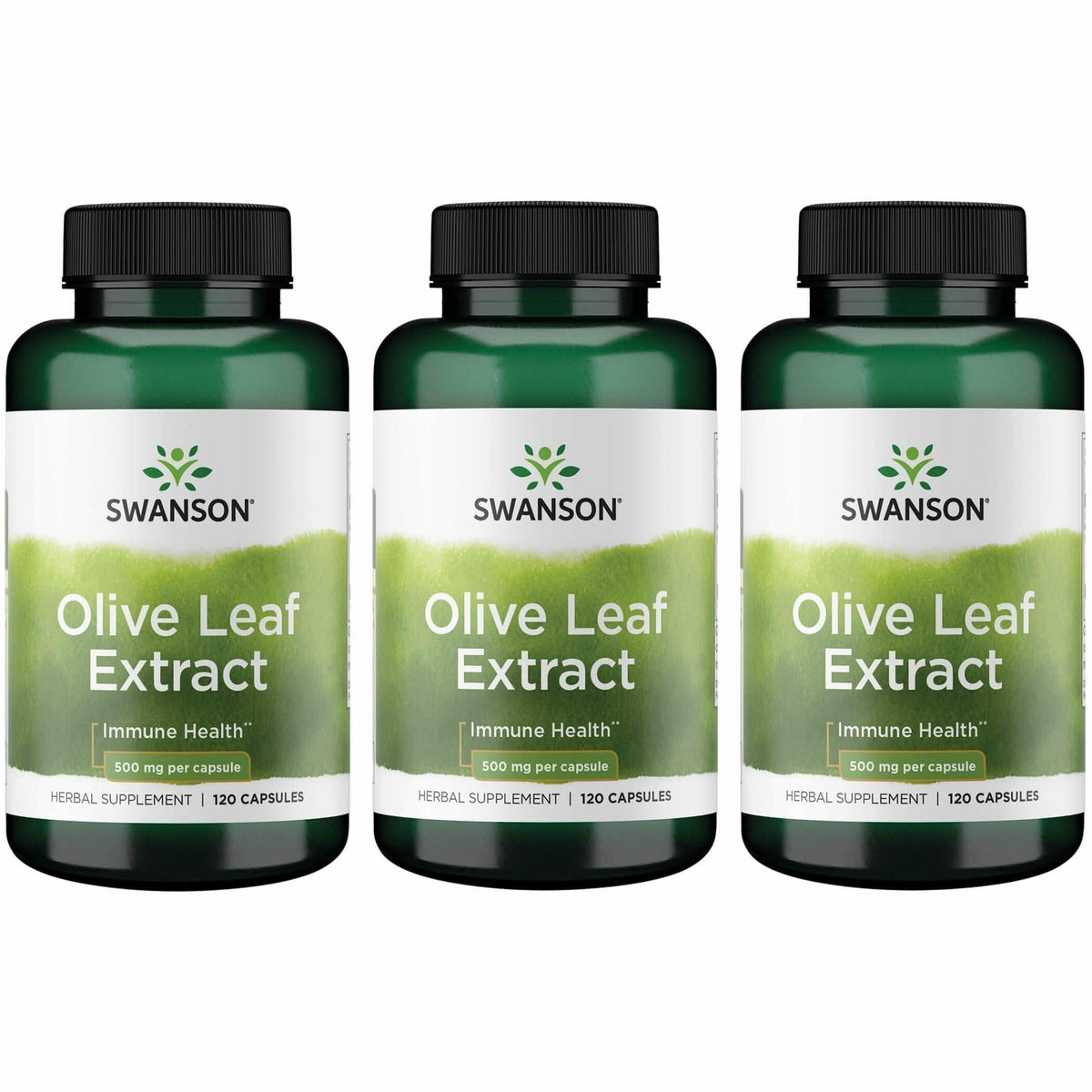 Swanson Olive Leaf Extract capsules bottle front for daily wellness