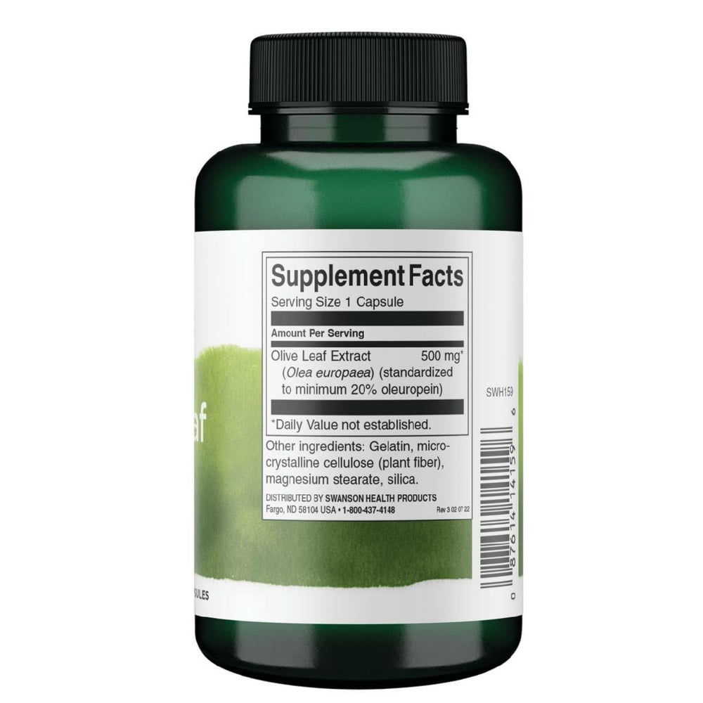 Swanson Olive Leaf Extract capsules being poured for routine