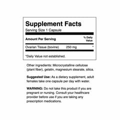Swanson Ovarian Glandular bottle front showing quality labeling.
