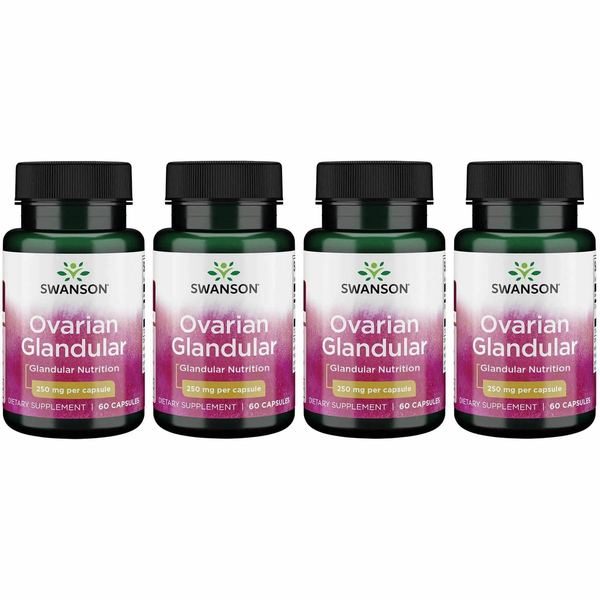 Swanson Ovarian Glandular bottle showing capsules for daily balance.