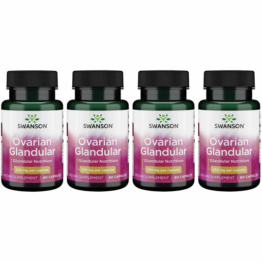 Swanson Ovarian Glandular bottle showing capsules for daily balance.