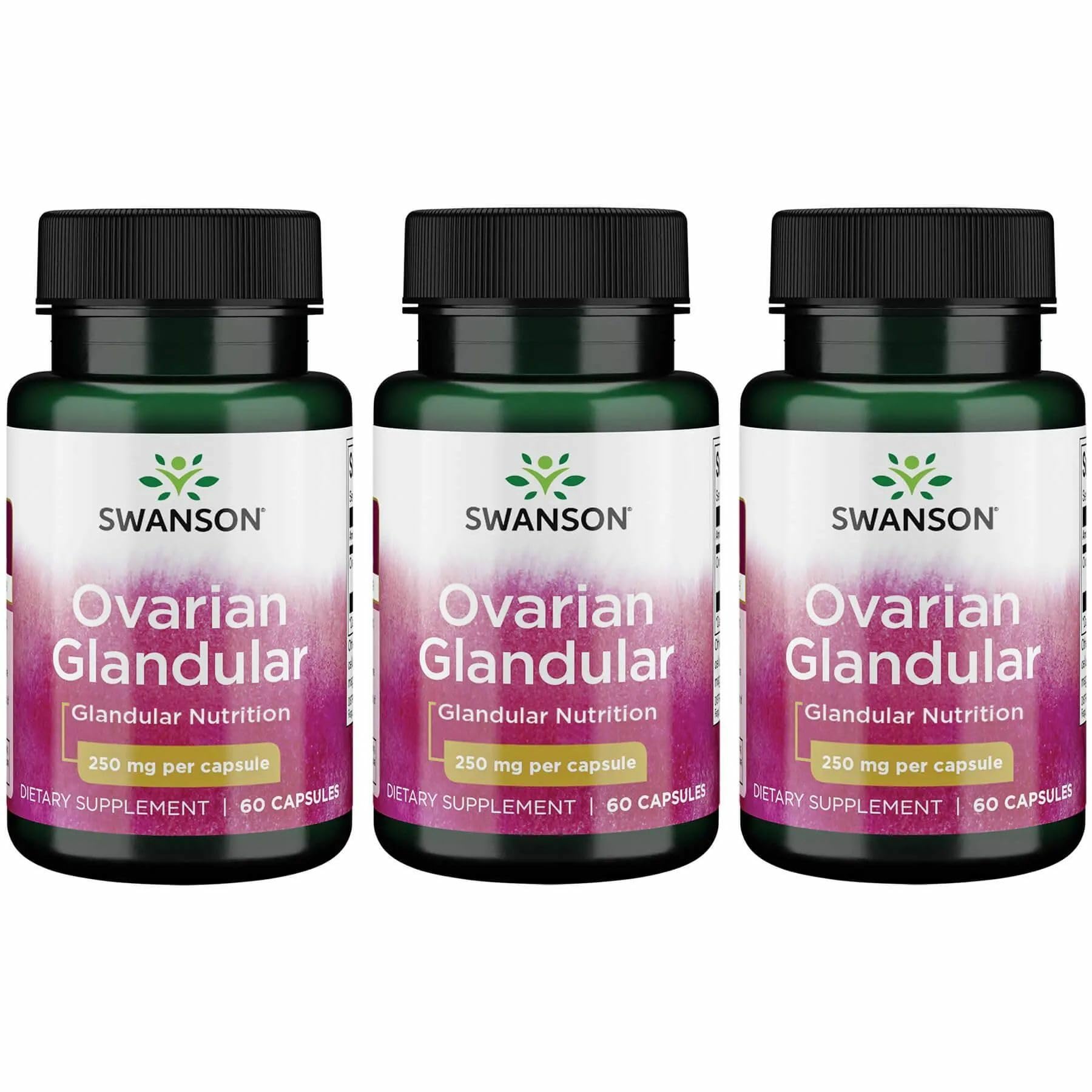 Swanson Ovarian Glandular capsules for daily balance support.