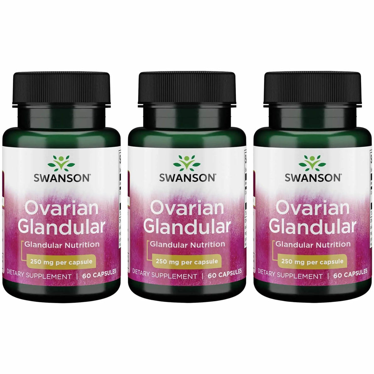 Swanson Ovarian Glandular capsules for daily balance support.