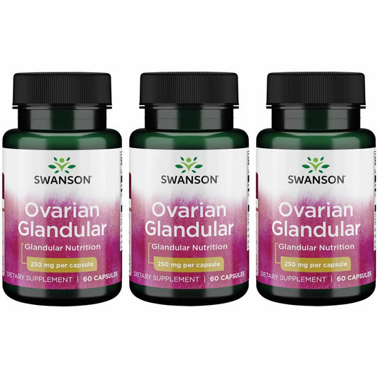 Swanson Ovarian Glandular capsules for daily balance support.