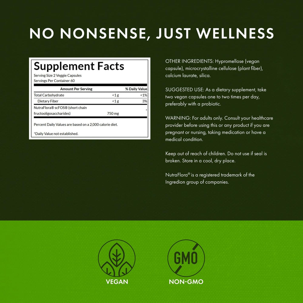 Swanson prebiotic packaging four-pack on shelf for convenient ongoing use