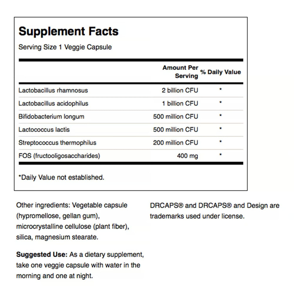 Swanson Probiotic Complex two-pack box shows value and convenience