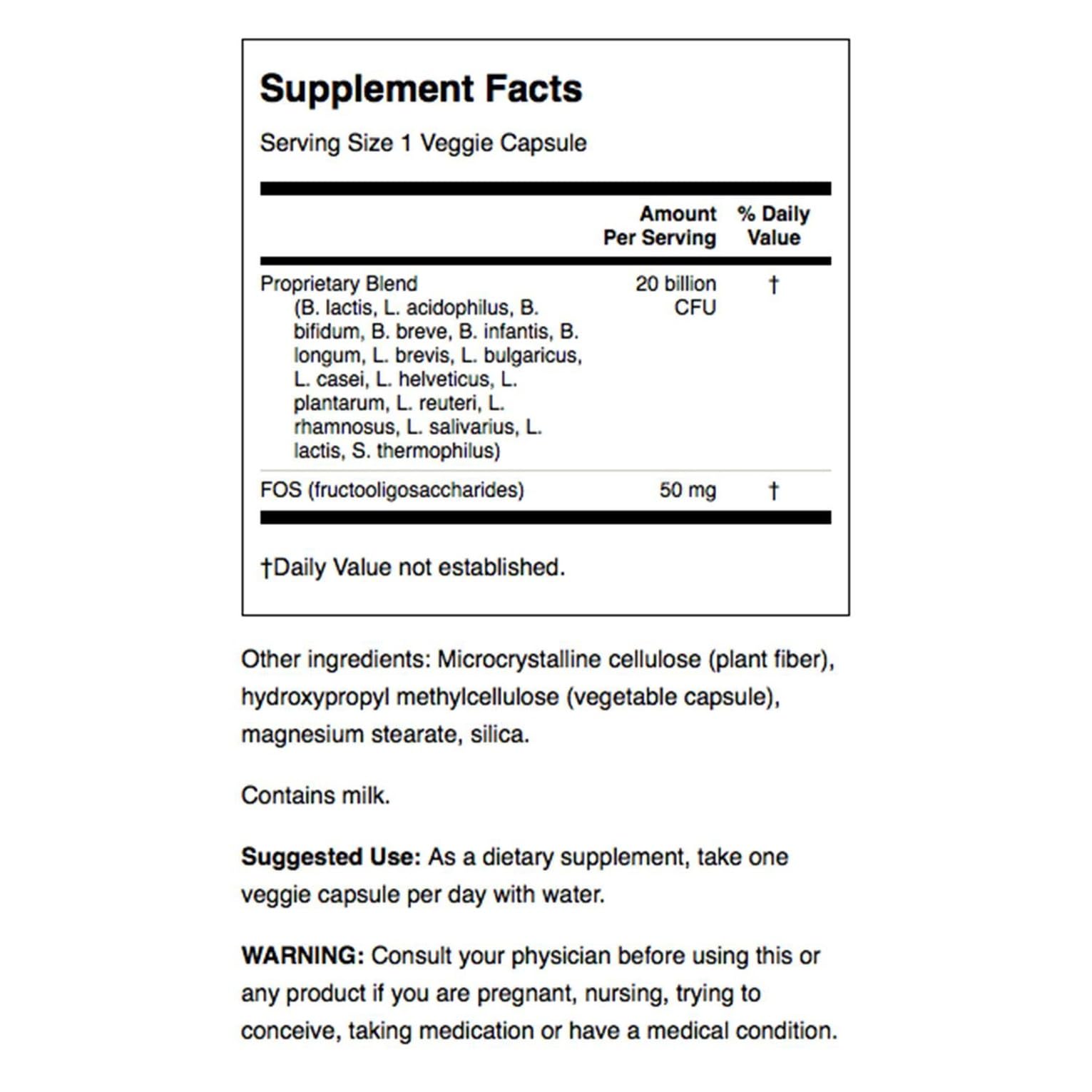 Swanson Probiotic digestive health capsules for easy daily use