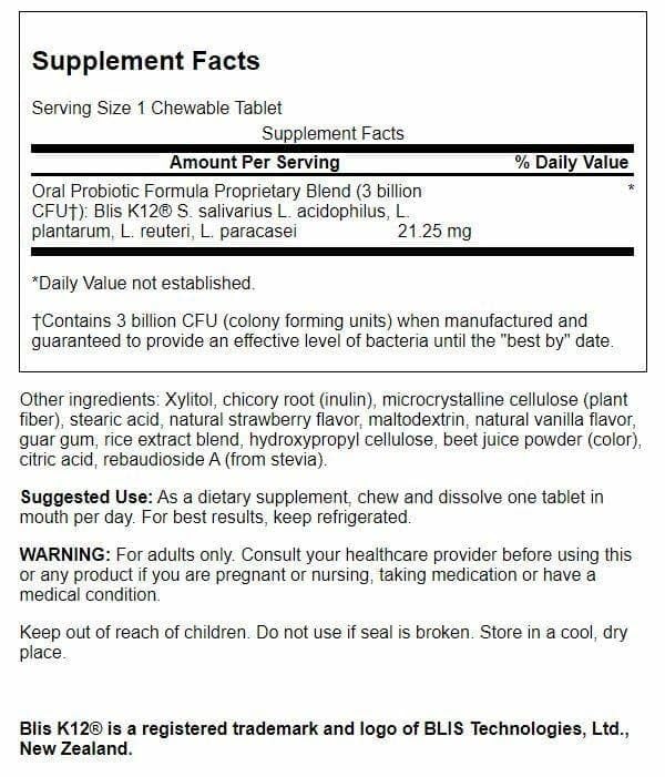 Swanson two-pack of strawberry flavor probiotic chews for immune health
