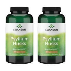 Swanson Psyllium Husk bottle front with 610 mg capsules supporting daily fiber intake