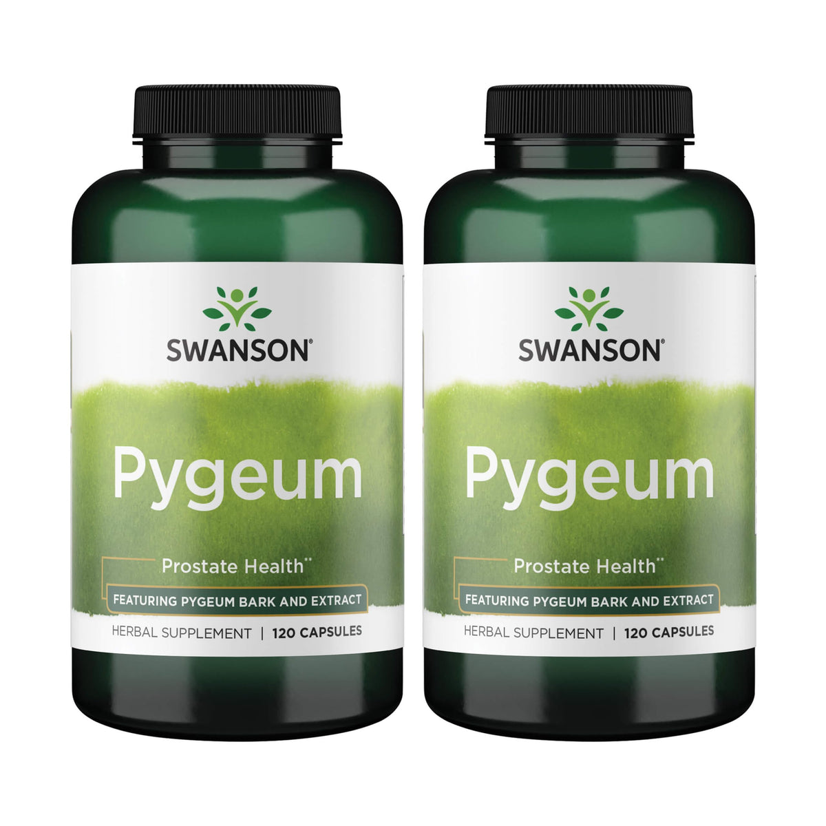 Swanson Pygeum 400mg bottle front shows herbal urinary support.