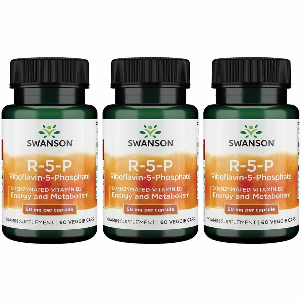 Swanson R-5-P bottle front showing active Riboflavin-5-Phosphate for energy support