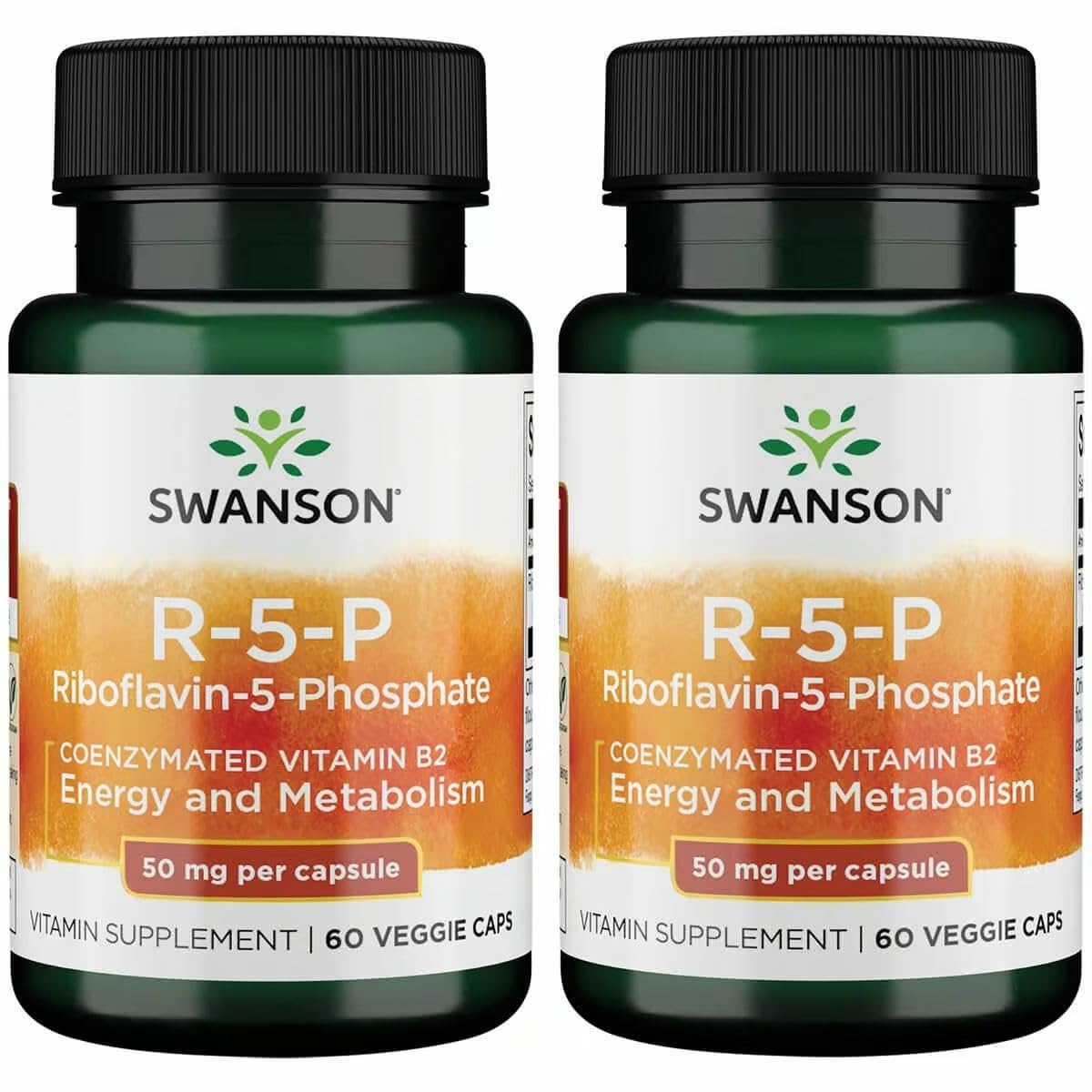 Swanson R-5-P bottle front showing energy support with active B2 form.