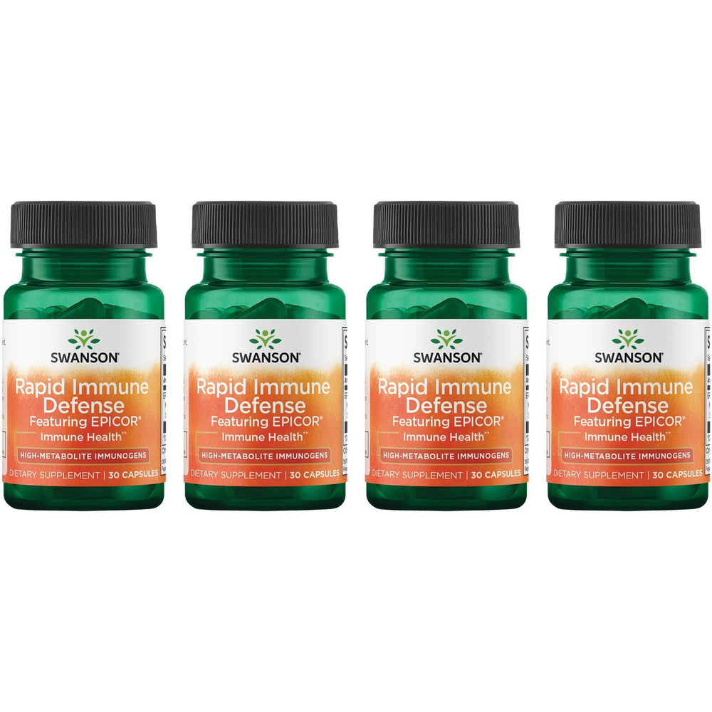 Swanson Ultra Rapid Immune Defense bottle featuring Epicor 500 mg for immune balance.