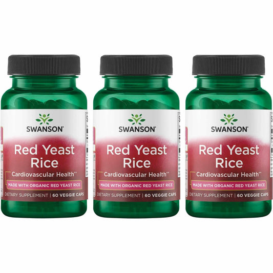 Swanson Red Yeast Rice bottle with capsules for potential cardiovascular support