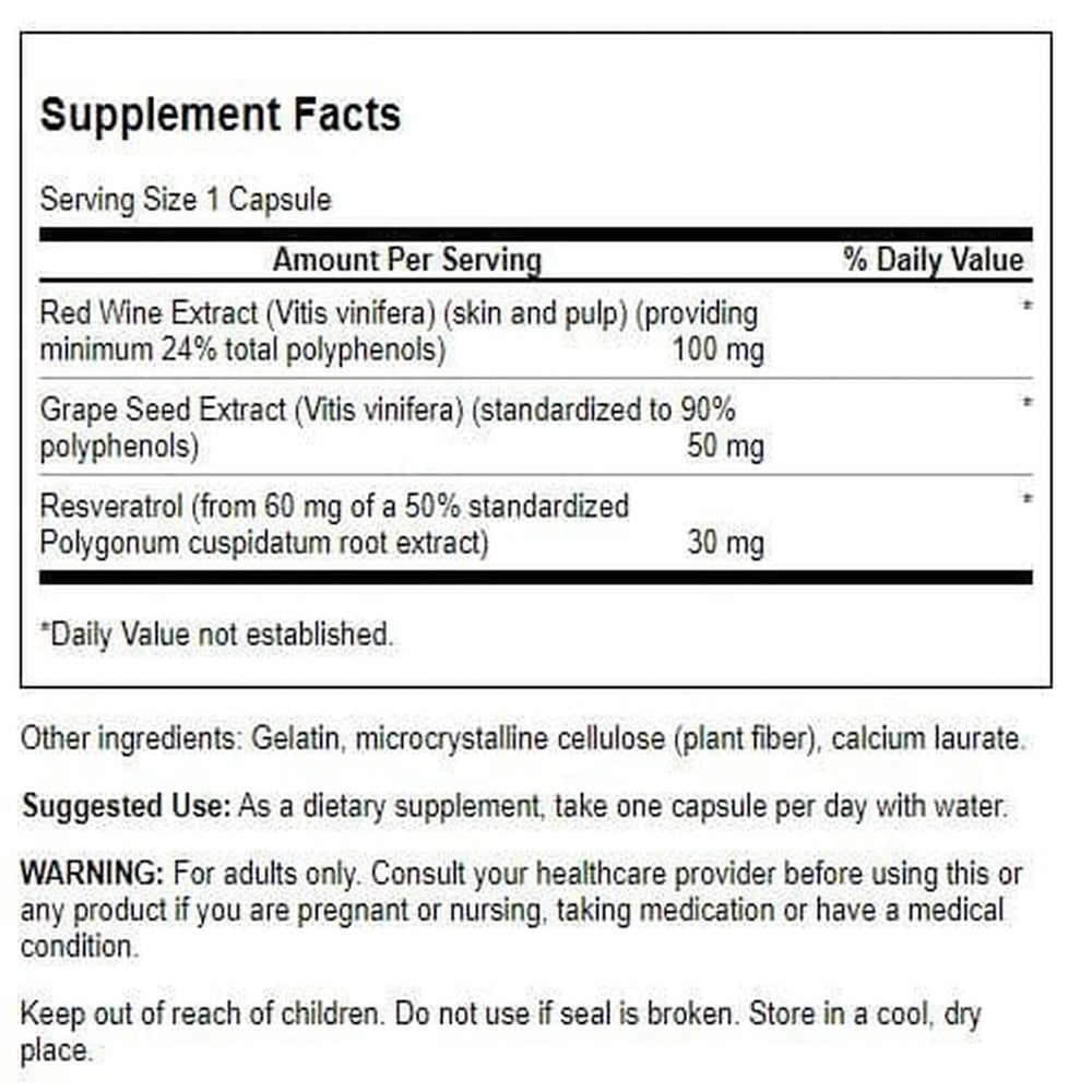 Swanson Resveratrol Complex capsules close-up highlighting daily capsule form.