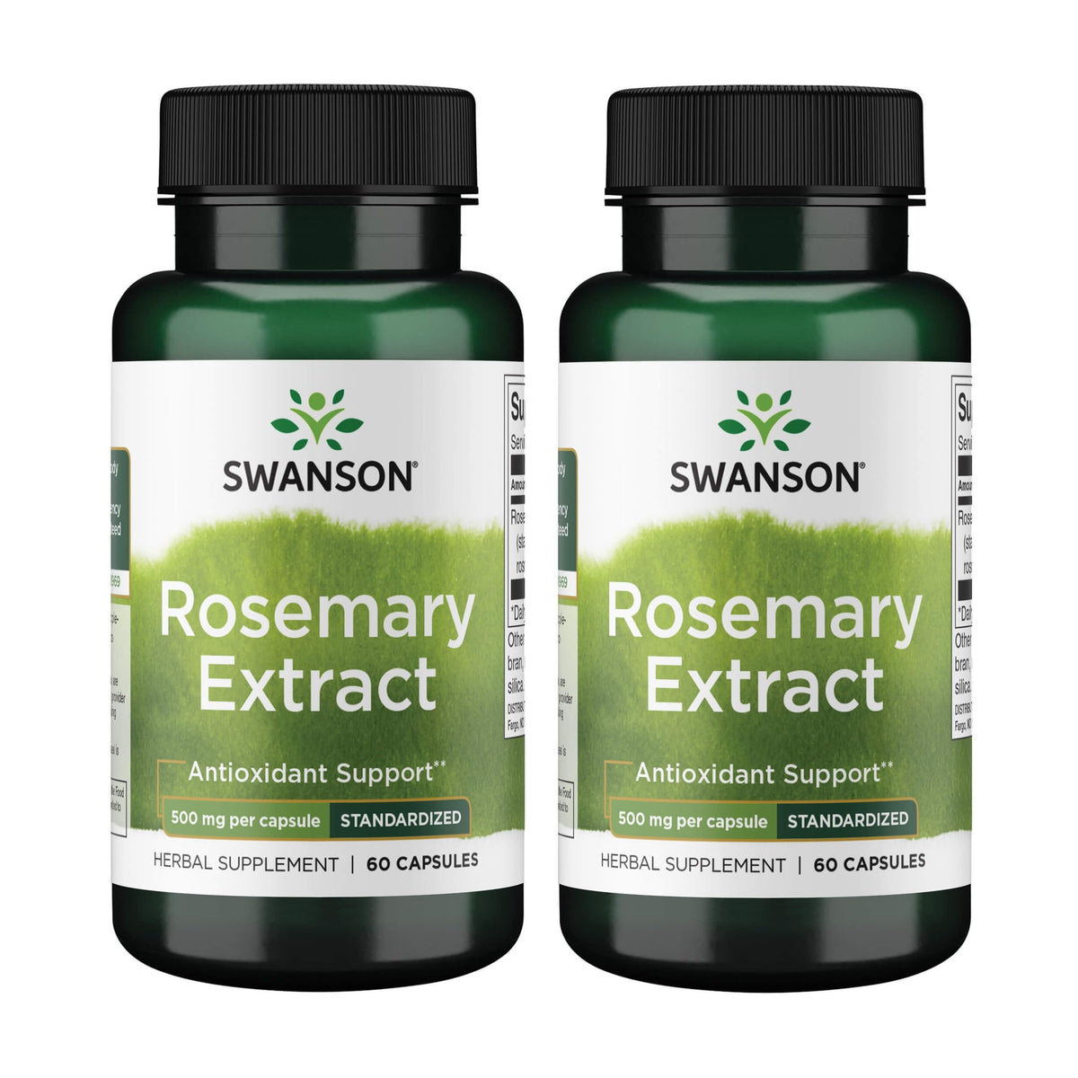 Swanson Rosemary Extract bottle shows 6% rosmarinic acid for antioxidant support.