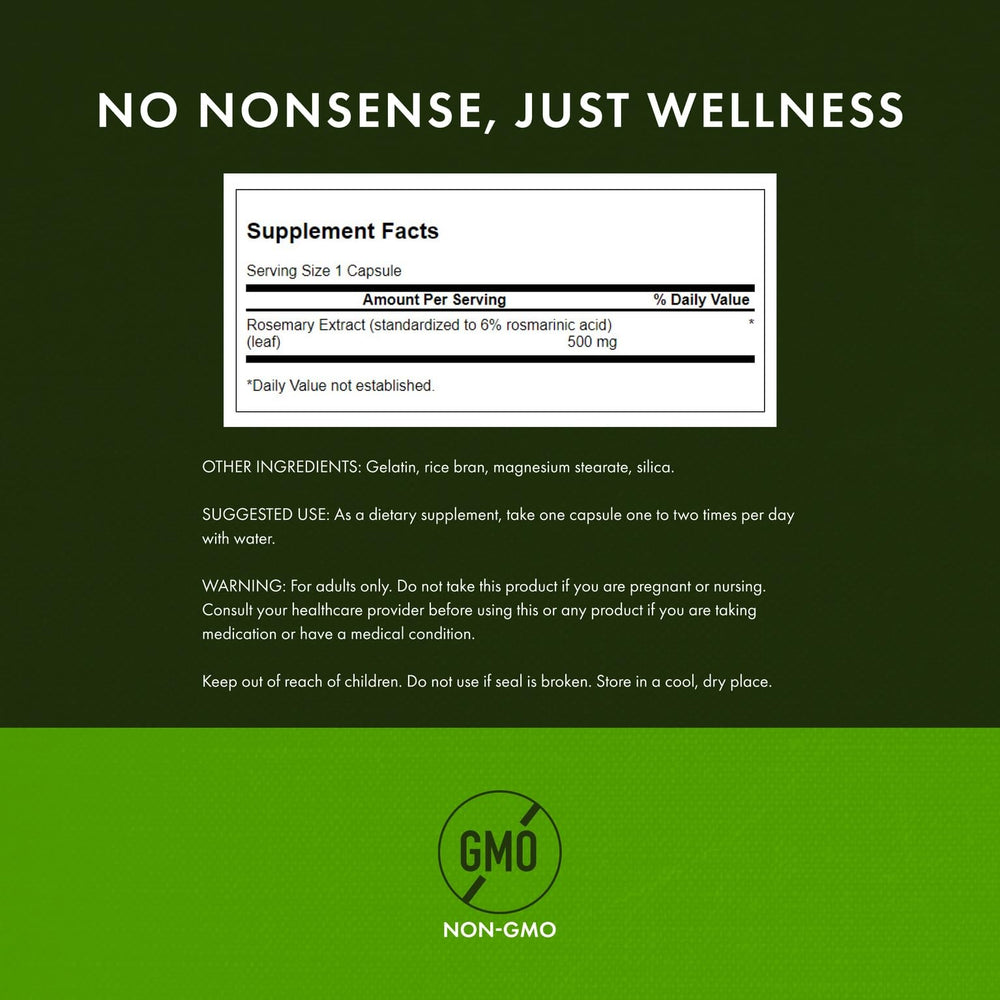 Swanson Rosemary Extract capsules for mood support and daily wellness.