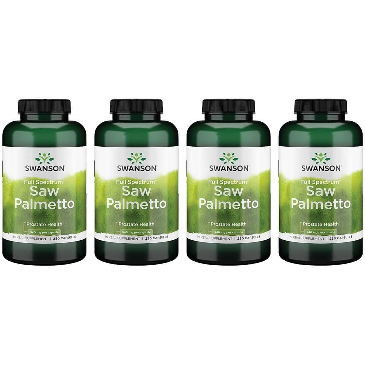 Swanson Saw Palmetto bottle front showing label and product name for prostate support.