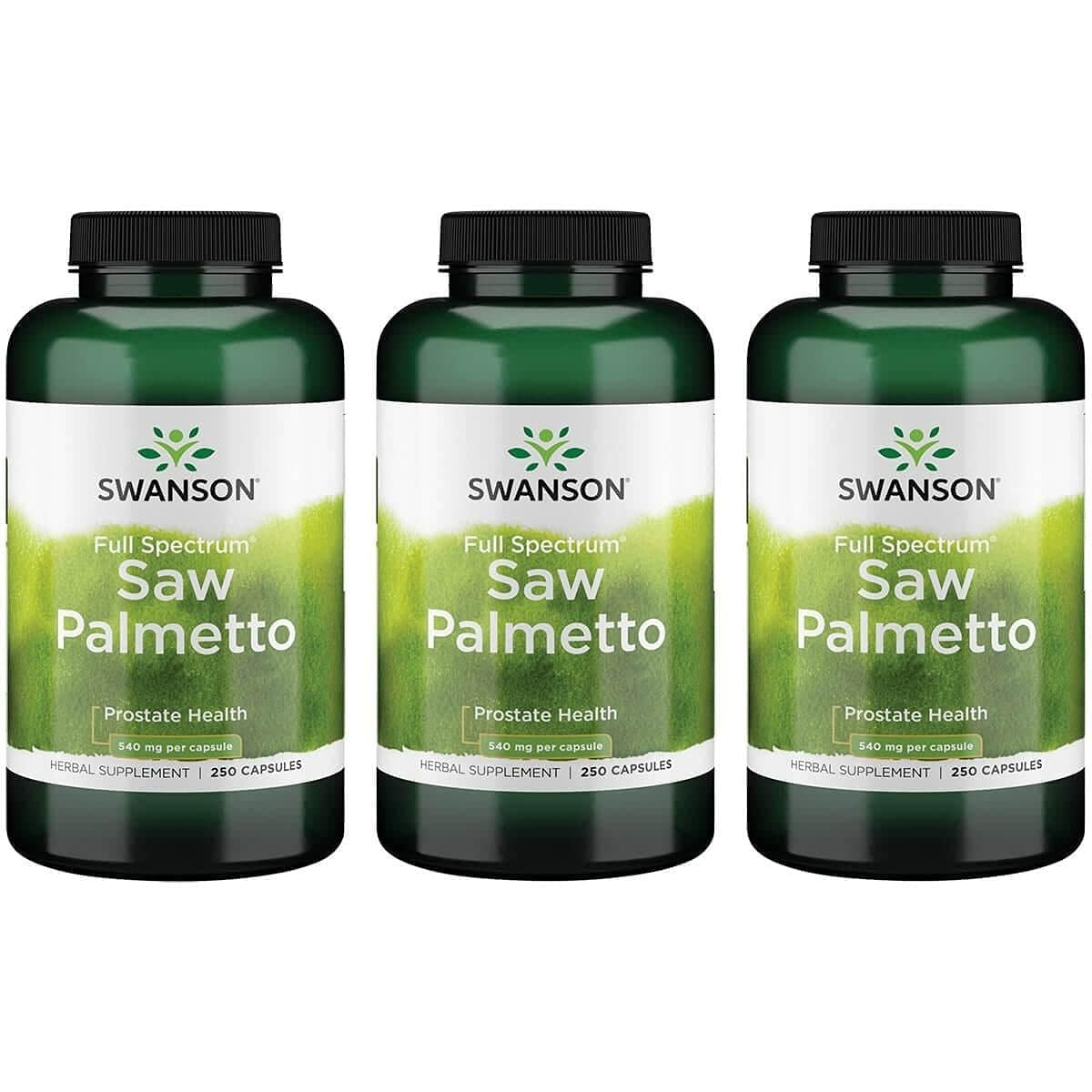 Swanson Saw Palmetto bottle for daily prostate health support.