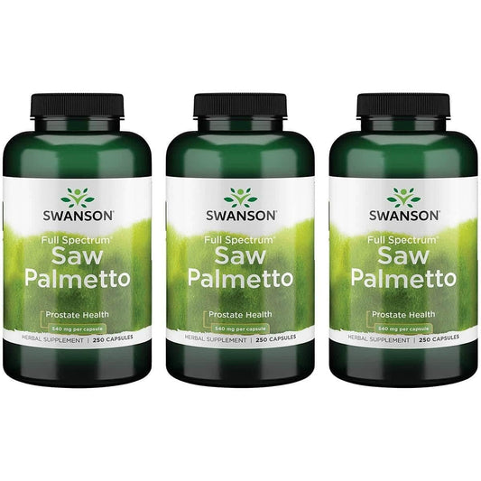 Swanson Saw Palmetto bottle for daily prostate health support.
