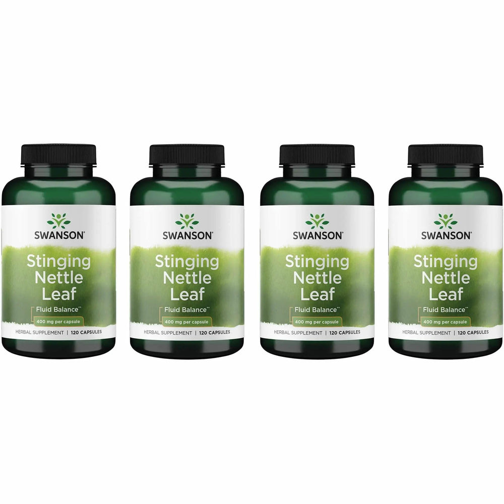 Swanson Stinging Nettle Leaf capsules bottle for urinary and respiratory support.