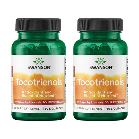 Swanson Strength Tocotrienols bottle cap, easy-to-swallow capsules.