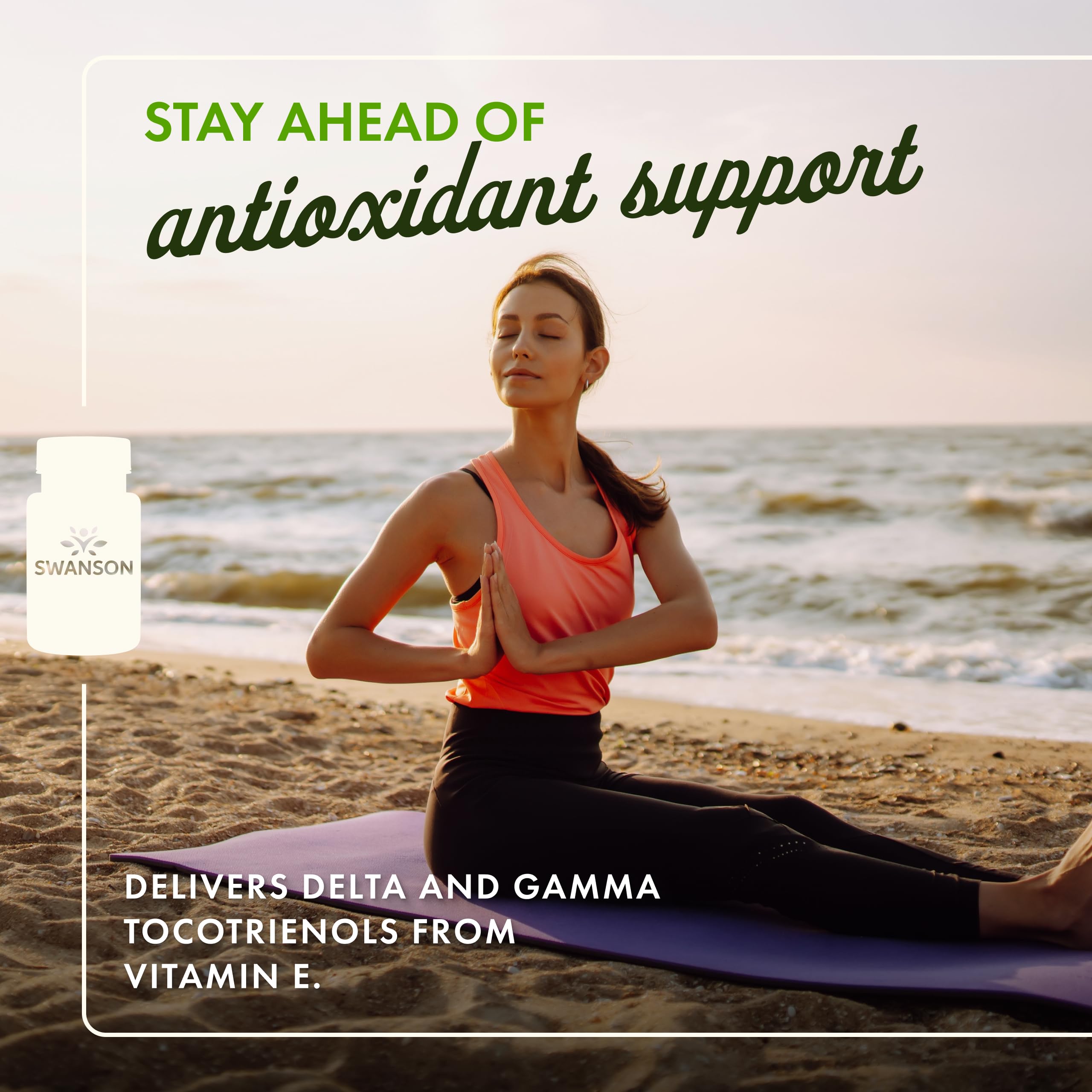 Swanson Strength Tocotrienols bottle pour shows convenient serving.