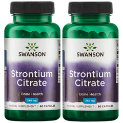 Swanson Strontium Citrate bottle, two-pack, for daily bone support