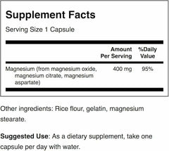 Swanson Triple Magnesium Complex capsules angle highlights easy daily supplementation