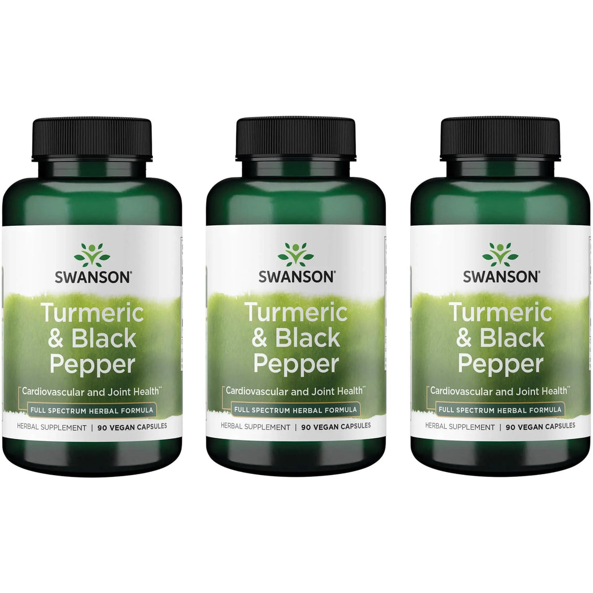 Swanson Turmeric & Black Pepper bottle front for daily joint support