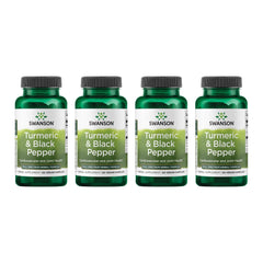 Swanson Turmeric & Black Pepper bottle front showing joint and digestion support