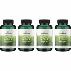 Swanson Turmeric & Black Pepper bottle front highlighting turmeric with pepper for bioavailability