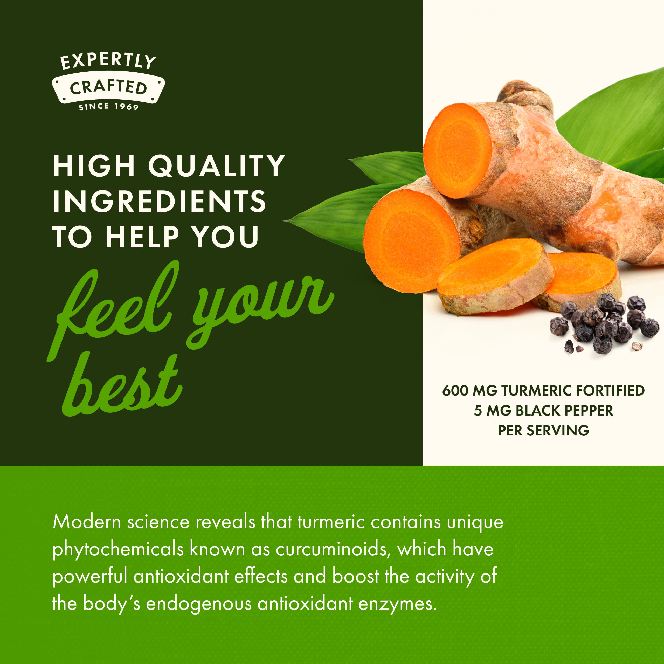 Organic black pepper ingredient highlights bioavailability-friendly boost.