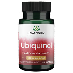 Swanson ubiquinol 100 mg bottle front for easy identification and purchase