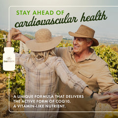 Swanson ubiquinol softgels closeup highlighting capsule texture for daily antioxidant support.