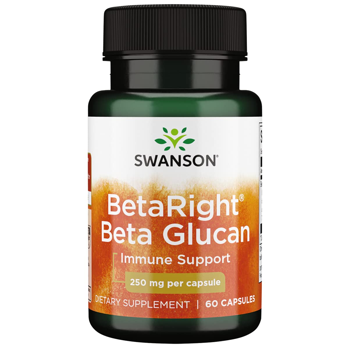 Swanson ULT BETARIGHT Beta Glucan bottle front promotes daily immune health.