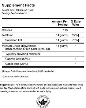 Swanson ULT MCT Oil pour demonstrating easy dosing for beverages