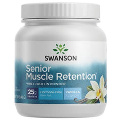 Swanson ULT Senior Muscle Vanilla label showing organic six-grain blend