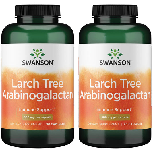 Swanson Ultra Larch Arabinogalactan 500 mg capsules for daily immune support.