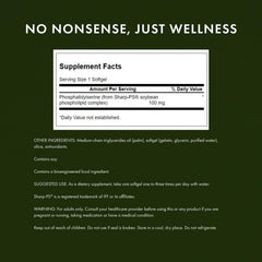 Swanson Ultra phosphatidylserine 100 mg 90 sgels capsules closeup suggests daily cognitive support