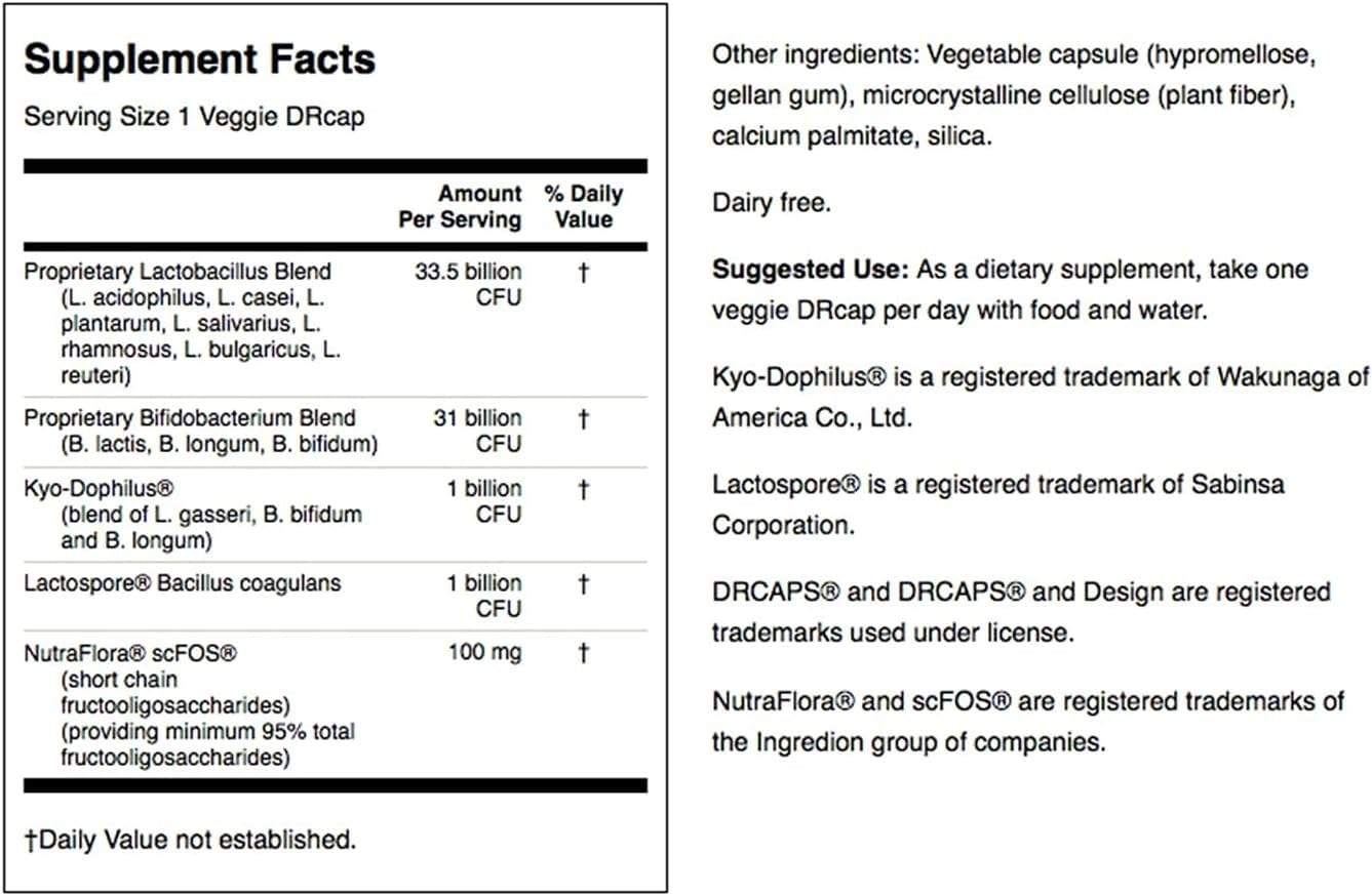 Swanson Ultra Potency Probiotic capsules provide 66B CFUs for daily immune and digestion support.