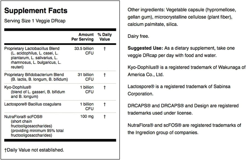 Swanson Ultra Potency Probiotic capsules provide 66B CFUs for daily immune and digestion support.