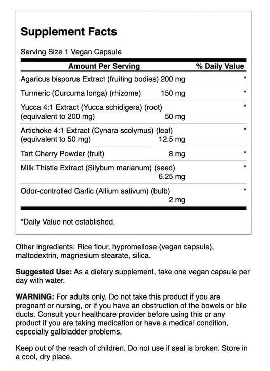 Swanson Uric Acid Cleanse bottle back shows dosage and ingredients for informed use.