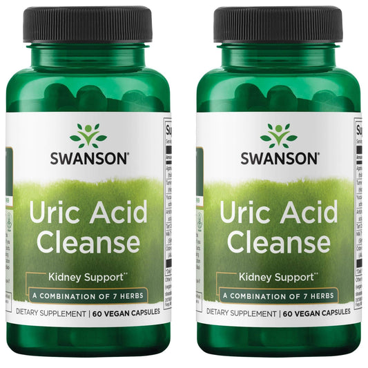 Swanson Uric Acid Cleanse bottle front highlighting kidney support formula.