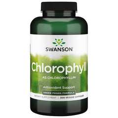 Swanson Veg Chlorophyll bottle front highlights daily antioxidant support