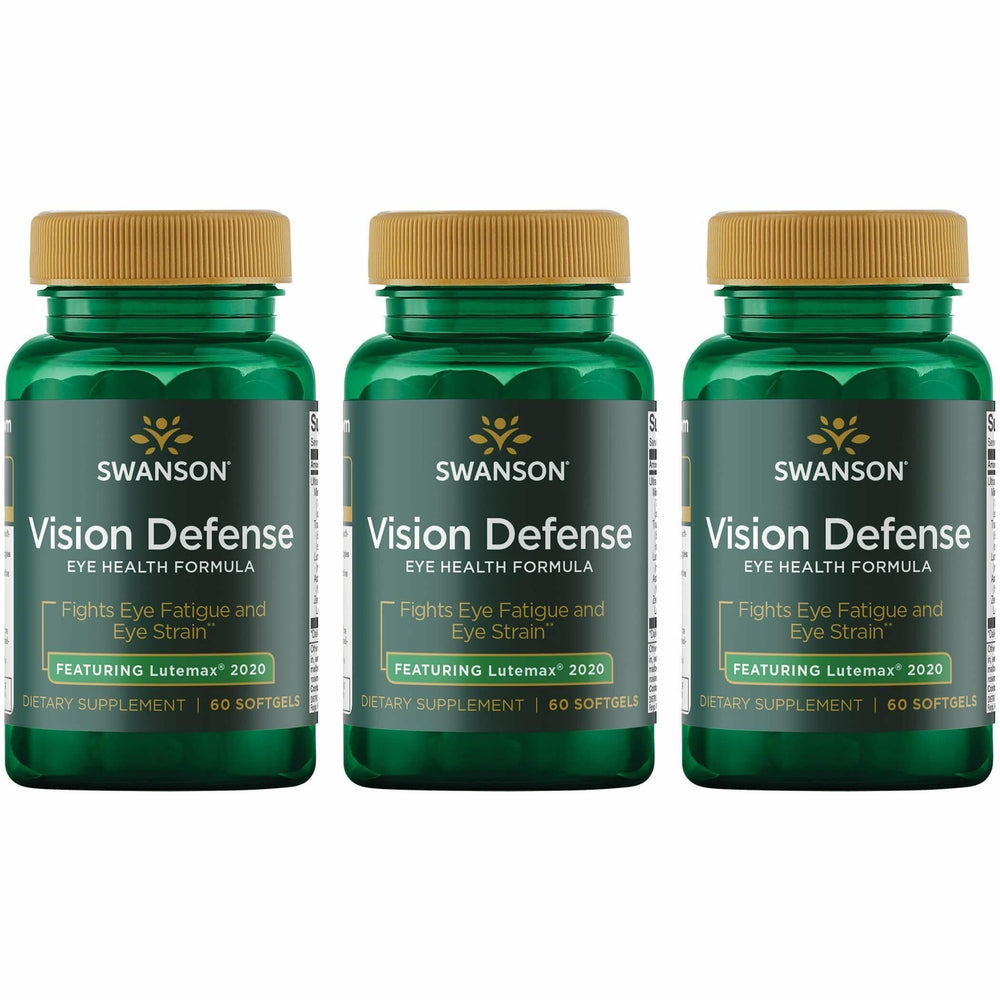 Swanson Vision Defense bottle with 60 softgels for daily eye health support