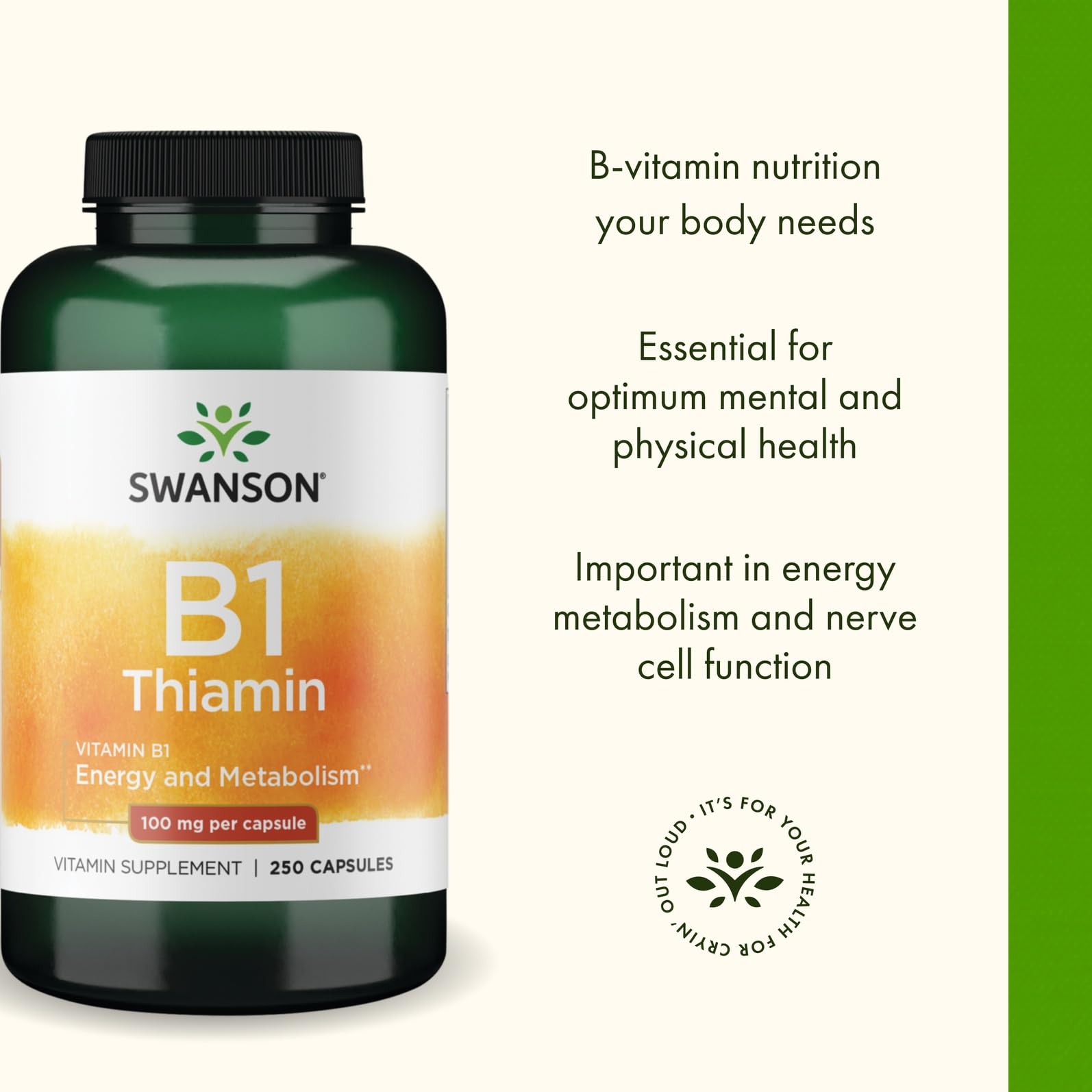 Two-pack Swanson Vitamin B1 packaging on a clean backdrop