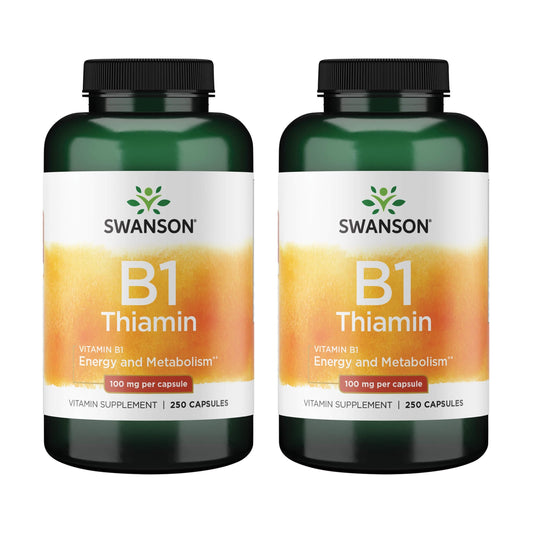 Swanson Vitamin B1 Thiamin bottle for daily energy support and metabolism